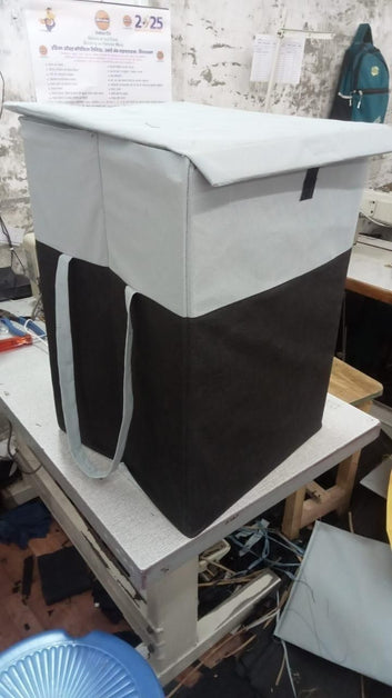 Laundry Bag - Foldable Laundry Basket With Lid & Handle
