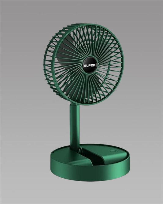 Adjustable Height Telescopic Rechargeable Fan